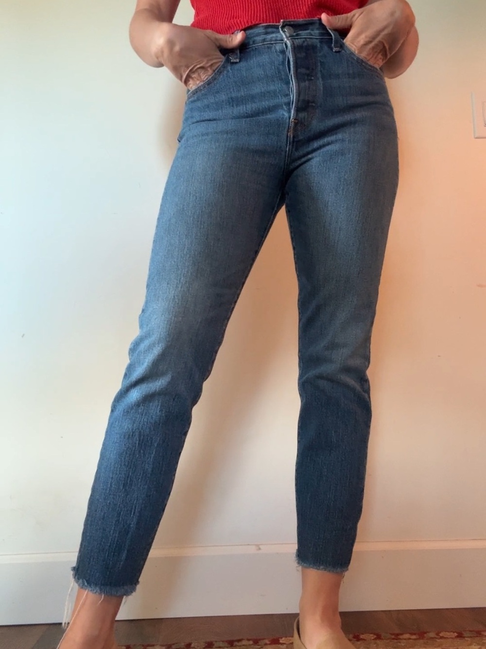 Levi’s White Oak Cone Denim raw hem jeans - size 29